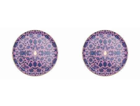 Porland Glamorous Pembe Düz Tabak 24cm 2'li 04AP021556