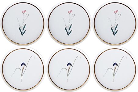Porland Botanical 6 Kişilik Pasta Takımı 21cm ( Desen 3&4 )