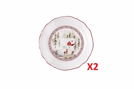 Porland Caribou Düz Tabak 19cm 2'li 04AP022128