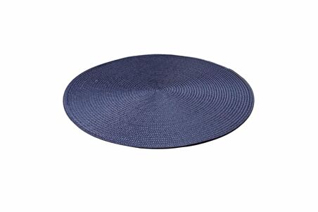Porland Vista 38 cm Yuvarlak Mavi Silinebilir Örme Amerikan Servis Takımı 4 Kişilik