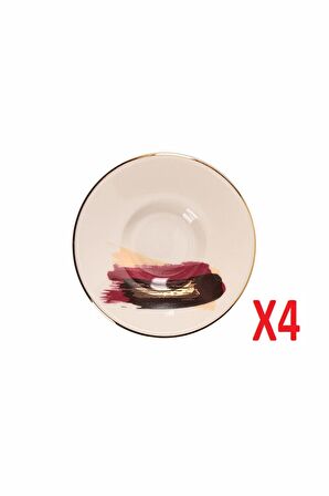 Porland Dash Desen Çay Tabağı 11cm 4 lü 04ALM008504