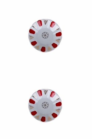 Porland Kırmızı Yaldız Çay Tabağı 11cm 2 li 04POR005231