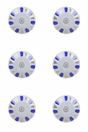 Porland Mavi Yaldız Çay Tabağı 11cm 6 lı 04POR005232
