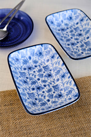 Tabak Evi Blue Heaven Kayık Tabak 2 li 17x12x3cm