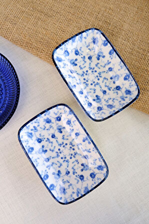 Tabak Evi Blue Heaven Kayık Tabak 2 li 14x10x2cm