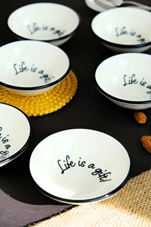 Tabak Evi Motto Gift Mini Kase 90cc 6 lı 10x10x3cm