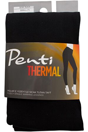 Termal Kadın Siyah Içi Polar Esnek Tayt ve Peluş Tayt set İki parça