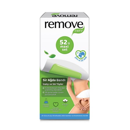 Remove Care Maxı İnatçı & Sık Tüyler Ağda Bandı 44'lü - 5 Adet