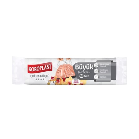 Koroplast Orkide Kokulu Büzgülü Büyük Boy Çöp Torbası 10'lu - 8 Adet