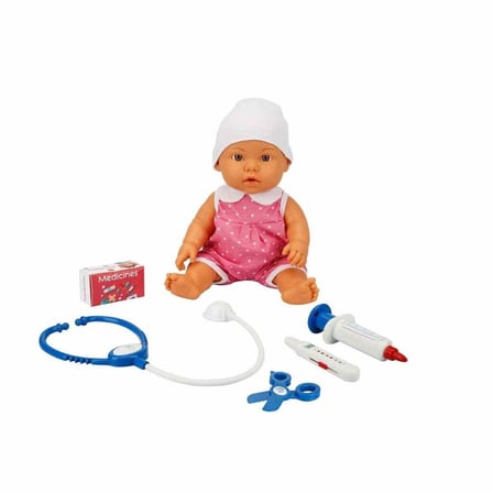 30111 Doktor Zamanı Sesli Bebek Seti 35 cm (Ürün oyuncaktır)