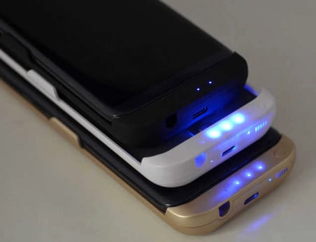 Samsung Galaxy S8 Standlı Şarjlı Bataryalı Kılıf Power Case