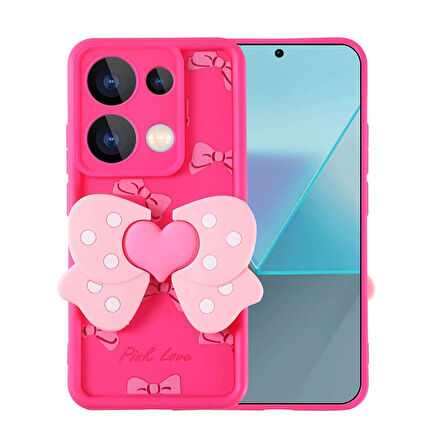 Xiaomi Redmi Note 13 Pro 4G Uyumlu Kılıf Kamera Korumalı Figür Tasarımlı Kapya Kapak