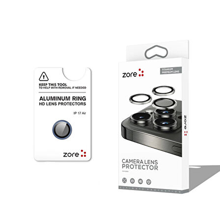 Apple iPhone 17 Air Uyumlu Premium Safir Parmak İzi Bırakmayan Anti-Reflective CL-12 Kamera Lens Koruyucu