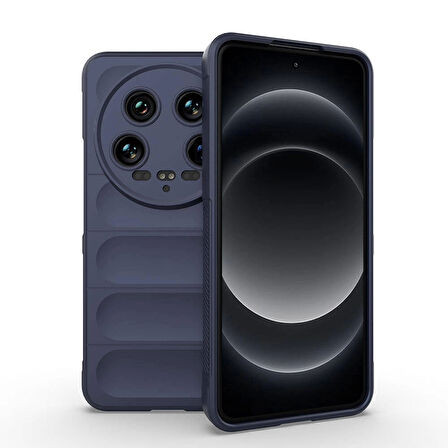 Xiaomi Mi 14 Ultra Uyumlu Kılıf Esnek TPU Oyuklu Arka Yüzey Tasarımlı Etnik Silikon Kapak