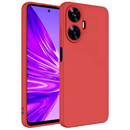 Realme C55 Uyumlu Kılıf İç Yüzeyi Kadife Lansman Kapak