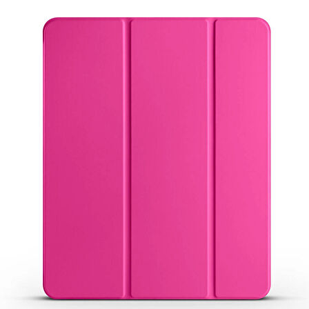 Apple iPad Pro  2020 (4.Nesil) Uyumlu 12.9 inç Smart Cover Kalem Bölmeli Standlı 1-1 Kılıf
