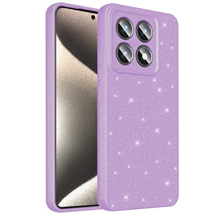Xiaomi 14T Pro Uyumlu Kılıf Kamera Korumalı Simli Lüks Koton Kapak
