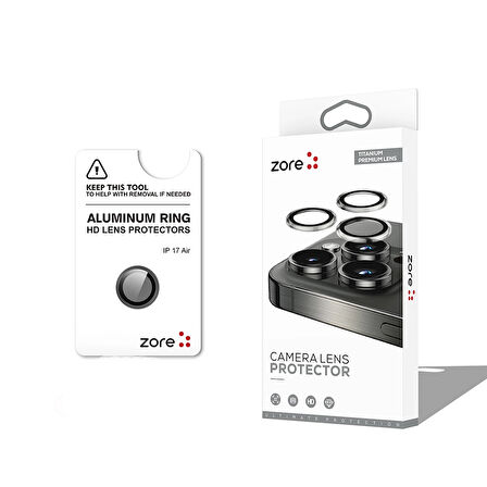Apple iPhone 17 Air Uyumlu Premium Safir Parmak İzi Bırakmayan Anti-Reflective CL-12 Kamera Lens Koruyucu