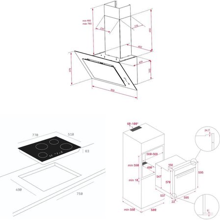 Teka Siyah Ankastre Set (HLB 840 SS BK -TB 770- DVT 98660 TBS BK)