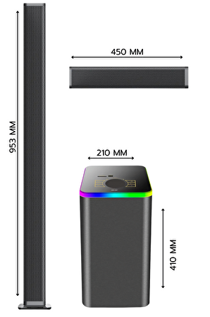 Hepu 5+1 Surround Ev Sinema Ses Sistemi HP-TV04