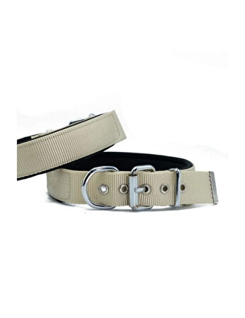Softlu Köpek Boyun Tasması 3 cm 42 cm-50 cm Haki