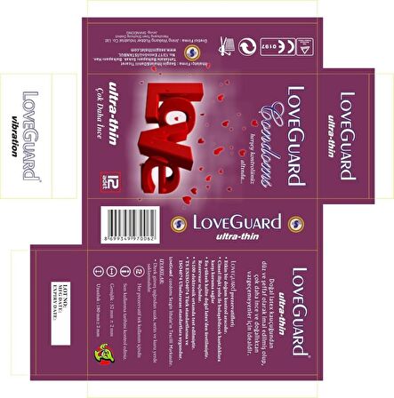 LoveGuard Ultra Thin ( Kokulu Çok Daha İnce ) Prezervatif