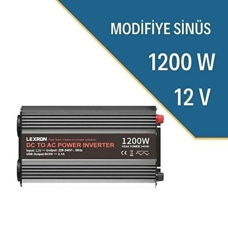 Lexron 1200W-12V MODİFİYE SİNÜS İNVERTER