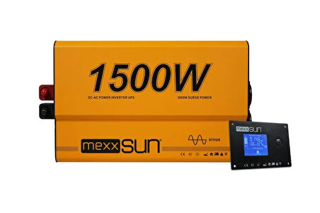 Mexxsun 12V 1500W Tam Sinüs UPS (Remote Ekran) İnverter