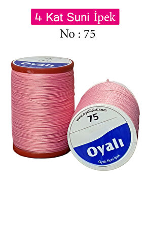 Oyalı 4 Kat Suni İpek İplik İğne Oyası Boncuk İpi Tığ Oyası No:75
