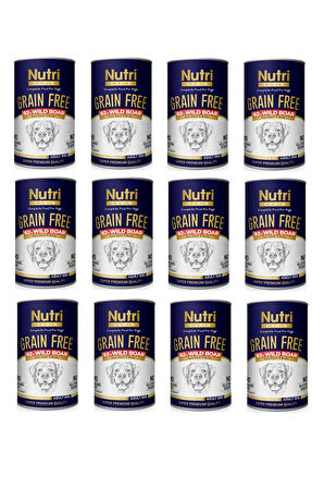 Nutri Canin Tahılsız Yaban Domuzlu Köpek Konserve 400 Gr. X 12 Adet