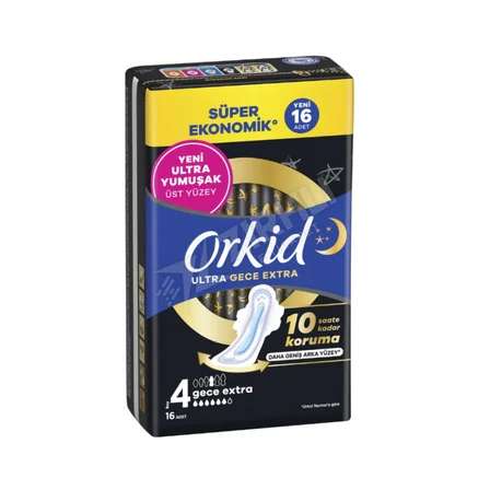 2 ADET Orkid Ultra Ekstra Dörtlü Gece Ekstra 16'lı