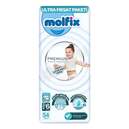 3 ADET Molfix Premium Ultra Fırsat Extra Large 54'lü