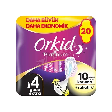 3 ADET Orkid Ultra Platinum Extra Gece Plus 20'li