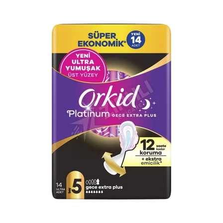 4 ADET Orkid Ultra Platinum 4'lü Gece Ekstra Plus 14'lü