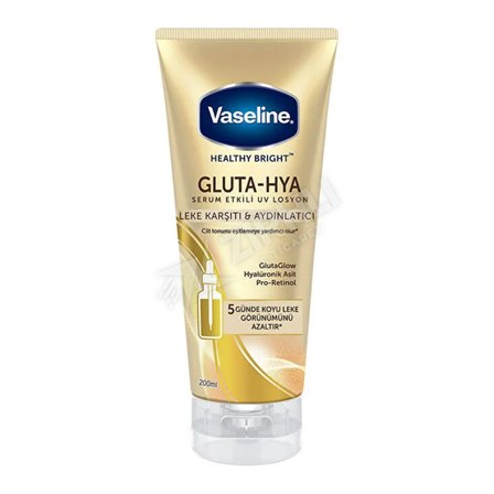 5 ADET Vaseline Gluta Hya Serum Etkili UV Losyon Leke Karşıtı ve Aydınlatıcı 200 Ml