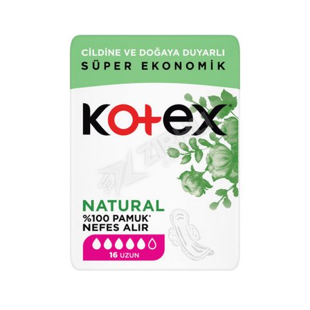 Kotex Natural Ultra Quadro Uzun 16'lı
