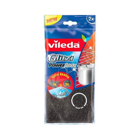Vileda Çelik Bulaşık Teli 2 Li Power Pad Inox