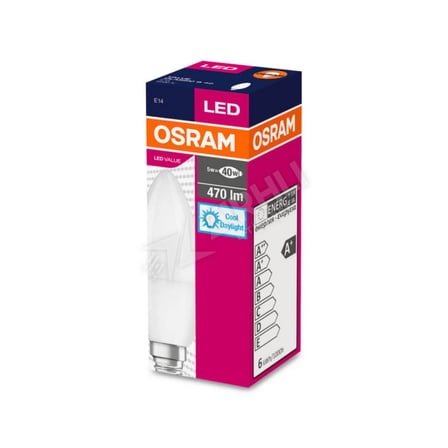 Osram Led Value 5,7W 470 Lümen E14 Mum Beyaz Işık Ampul