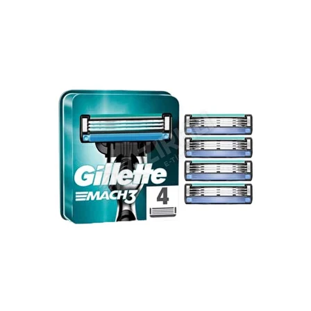 2 ADET Gillette Mach 3 Yedek 4 Lü Normal