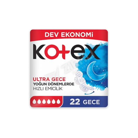 2 ADET Kotex Ultra Dev Eko Gece 22'Li