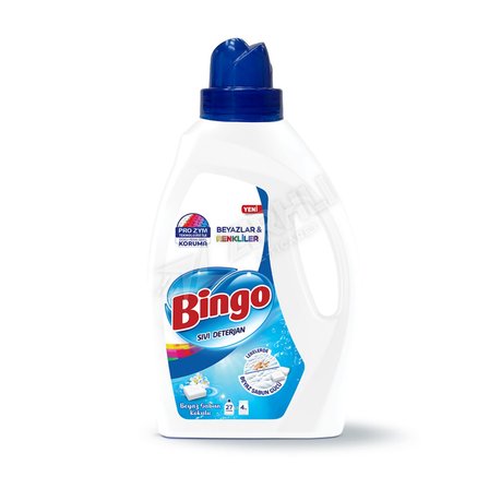 2 ADET Bingo Sıvı Deterjan Beyaz Sabun 1755 Ml