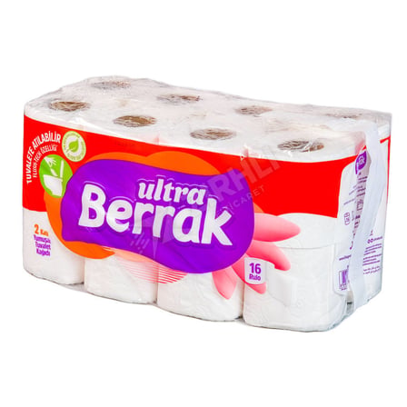 2 ADET Berrak Tuvalet Kağıdı 16 Lı