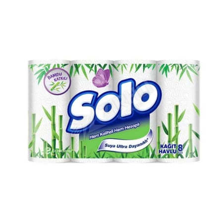 2 ADET Solo Kağıt Havlu 8'li Bambu