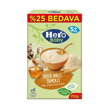 2 ADET Hero Baby Sütlü Ballı İrmikli Kaşık Maması 250 Gr