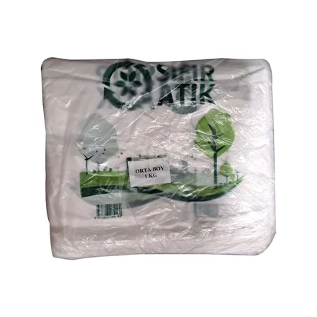 2 ADET Hışır Poşet Baskılı 1 Kg Orta 120 Adet