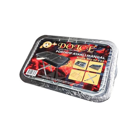 2 ADET Dolce Portatif Ayaklı Mangal Küçük 44 Cm