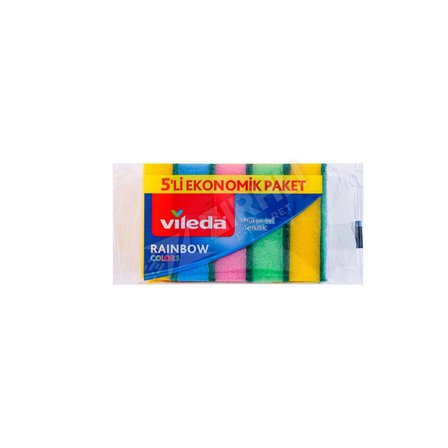 3 ADET Vileda Sünger Eko Rainbow 5Li