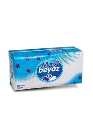 3 ADET Mavi Beyaz Peçete (23 X 24) 200 Lü