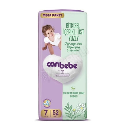 3 ADET Canbebe Bebek Bezi Mega Paket Xxl 52'li