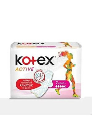 4 ADET Kotex Actıve Sıngle Uzun 7 Li